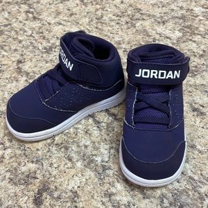Nike Jordan 1 Flight  Hi Top Sneakers. Size 5C. Dark Blue/Indigo Purple. EUC